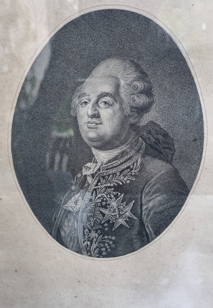 GRAVURE - Louis XVI et Marie-Antoinette - époque Restauration  SOUVENIR Royaliste-photo-4