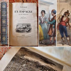 Emile Bégin.- Voyage In Spain And Portugal 1852 - Antique Book Engravings