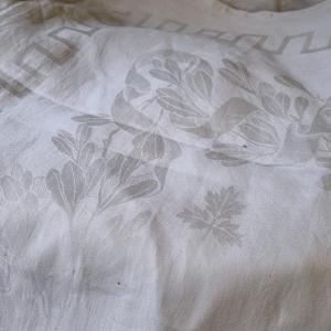 Large Napoleon III Linen Tablecloth 4 Mx 2.20 M Damass 