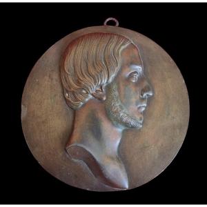 Bronze Profile Of The Count Of Chambord Duc Of Bordeaux Royal Souvenir