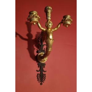 Golden Bronze Wall Light Charles