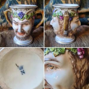 19th Century Porcelain Libatory Cup Rudolstadt Volkstedt