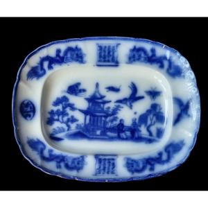 JULES VIEILLARD FAÏENCE FINE BORDEAUX PLAT STYLE CHINOIS CHINE TONKIN