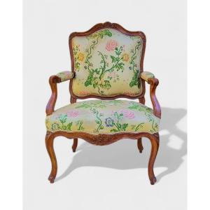 Large Louis XV Period Armchair With Queen-style Back