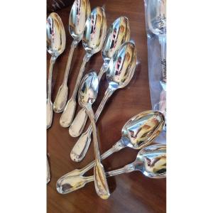 ENSEMBLE CHRISTOFLE SERVICE CHINON COUVERTS A ENTREMETS 