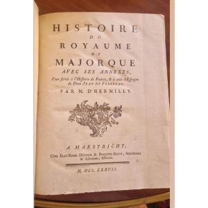 History Of Majorca 1777 Spain By d'Hermilly Montpellier 