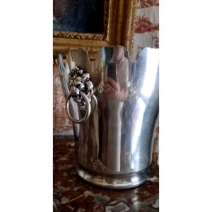 Silver-plated Metal Champagne Bucket And Bottle Cooler