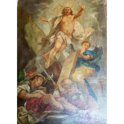 The Resurrection Of Jesus ​​oil Ste Toilet Epoque XVIII