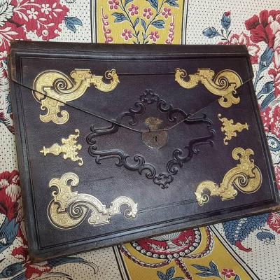 Document Holder Maroquin Wallet Louis-philippe Period Nineteenth