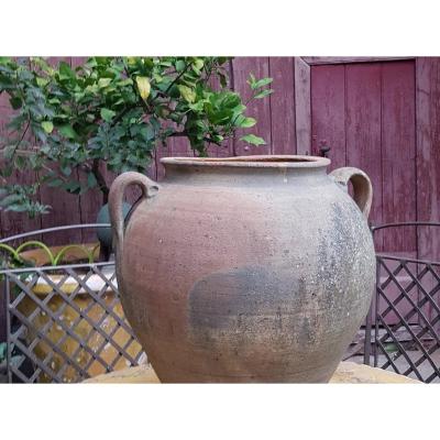 JARRE TERRE CUITE VERNISÉE XIXe PROVENCE LANGUEDOC VASE POT