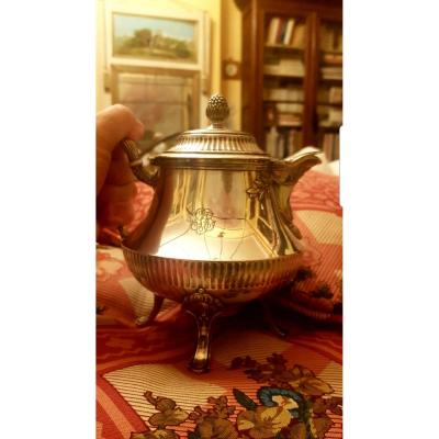 Odiot Sterling Silver Teapot Minerve Jug Louis XVI Style