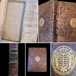 Arms Box Book Of The Duc De Montmorency Secret Crown Coat Of Arms 18th C.