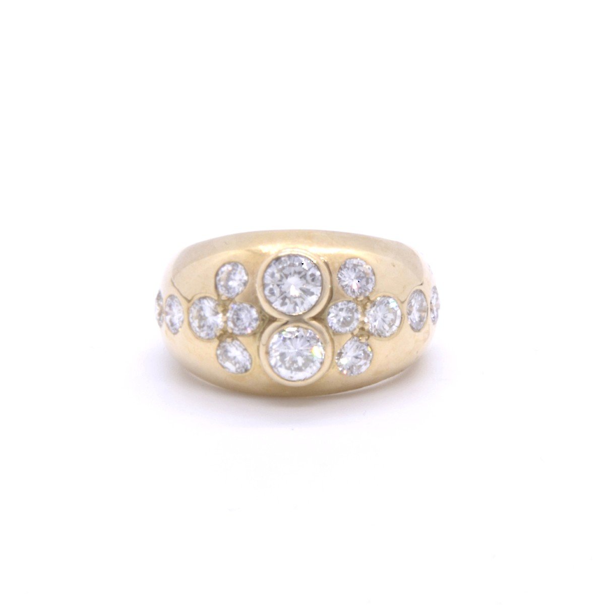 “twin” Bangle Ring – 18k Gold, Diamonds