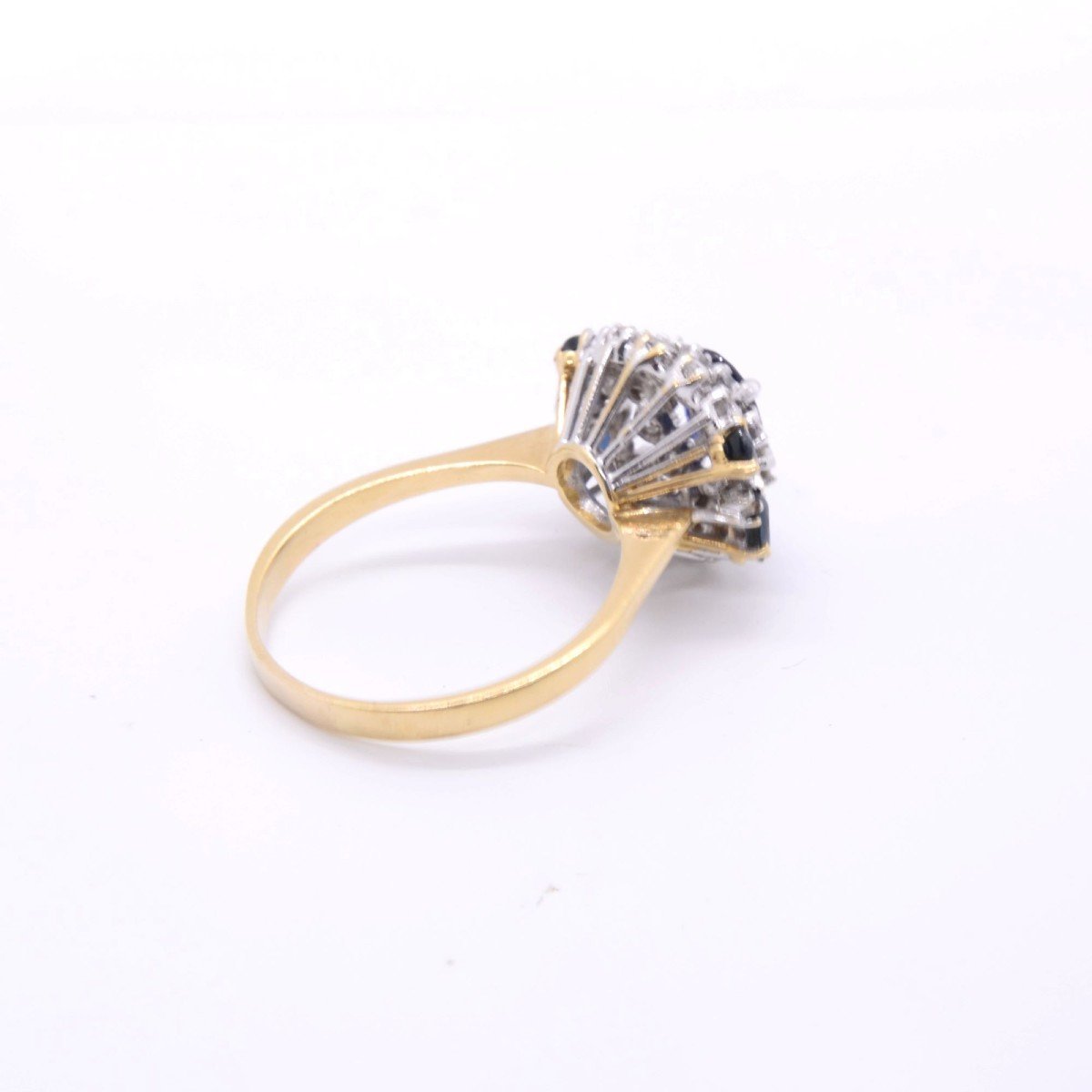 Bague Saphir "papillon", Or, Diamant Et Saphir 1,25 Ct Environ-photo-2