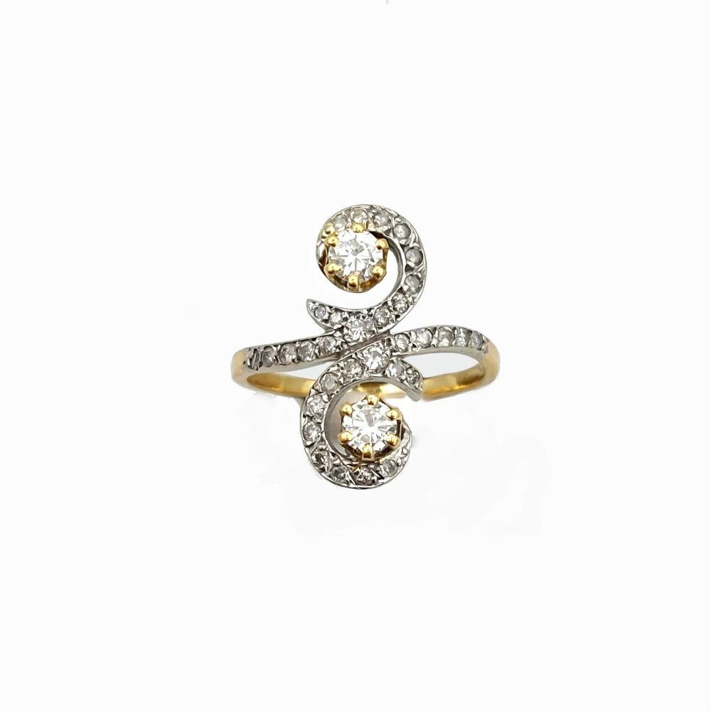 Bague 1900 « Toi Et Moi » Diamants