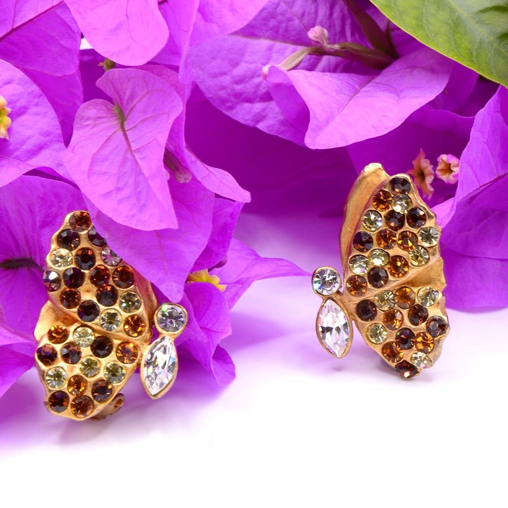 Lorenz Baümer – Boucles d’oreilles « Papillon » - Création fantaisie – Années 1990-photo-4