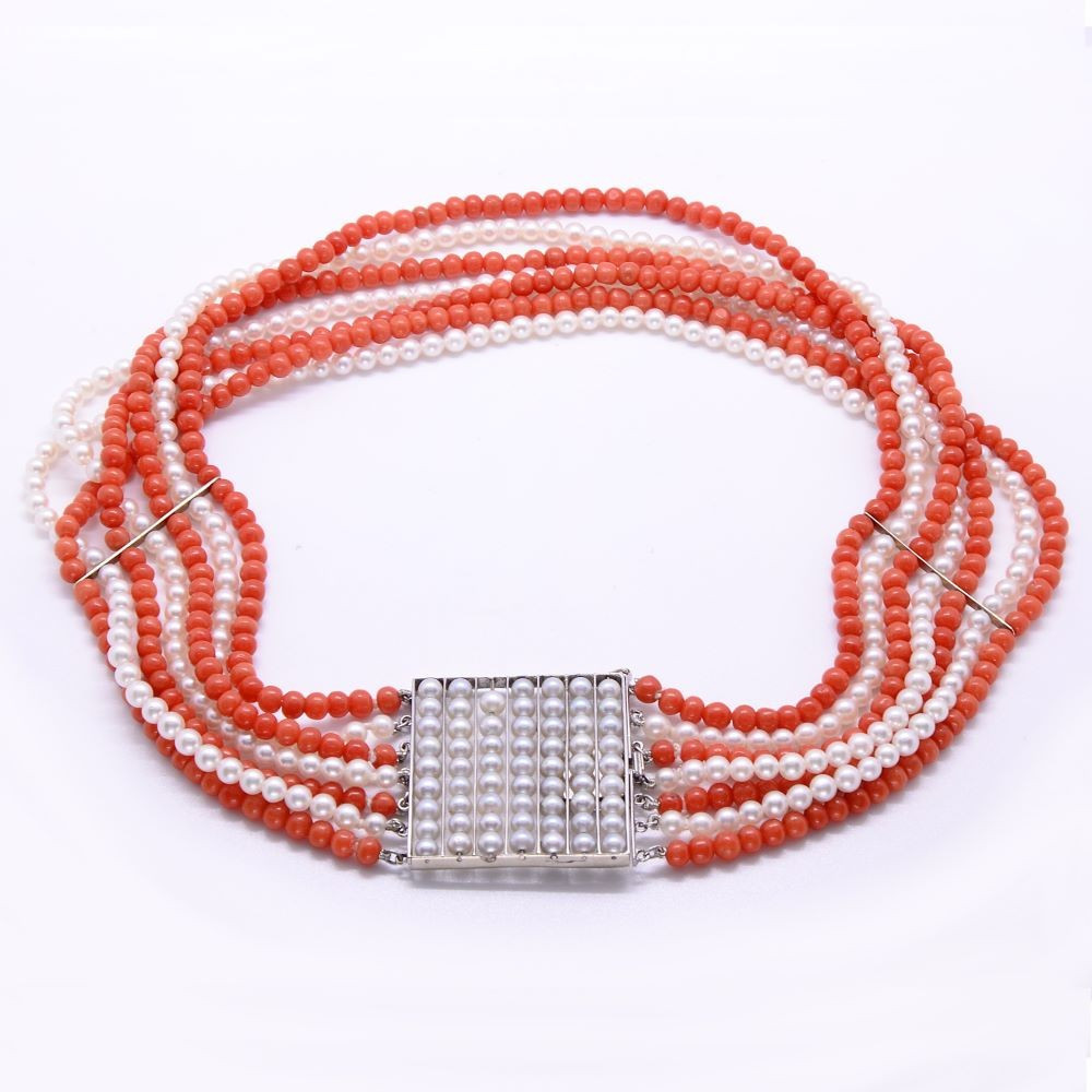 Collier de chien « Talisman », or blanc 18k