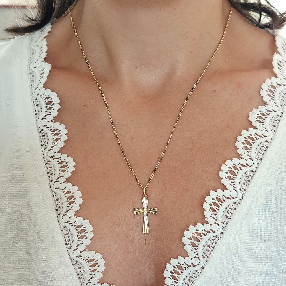 Pendentif croix rayonnant-photo-2