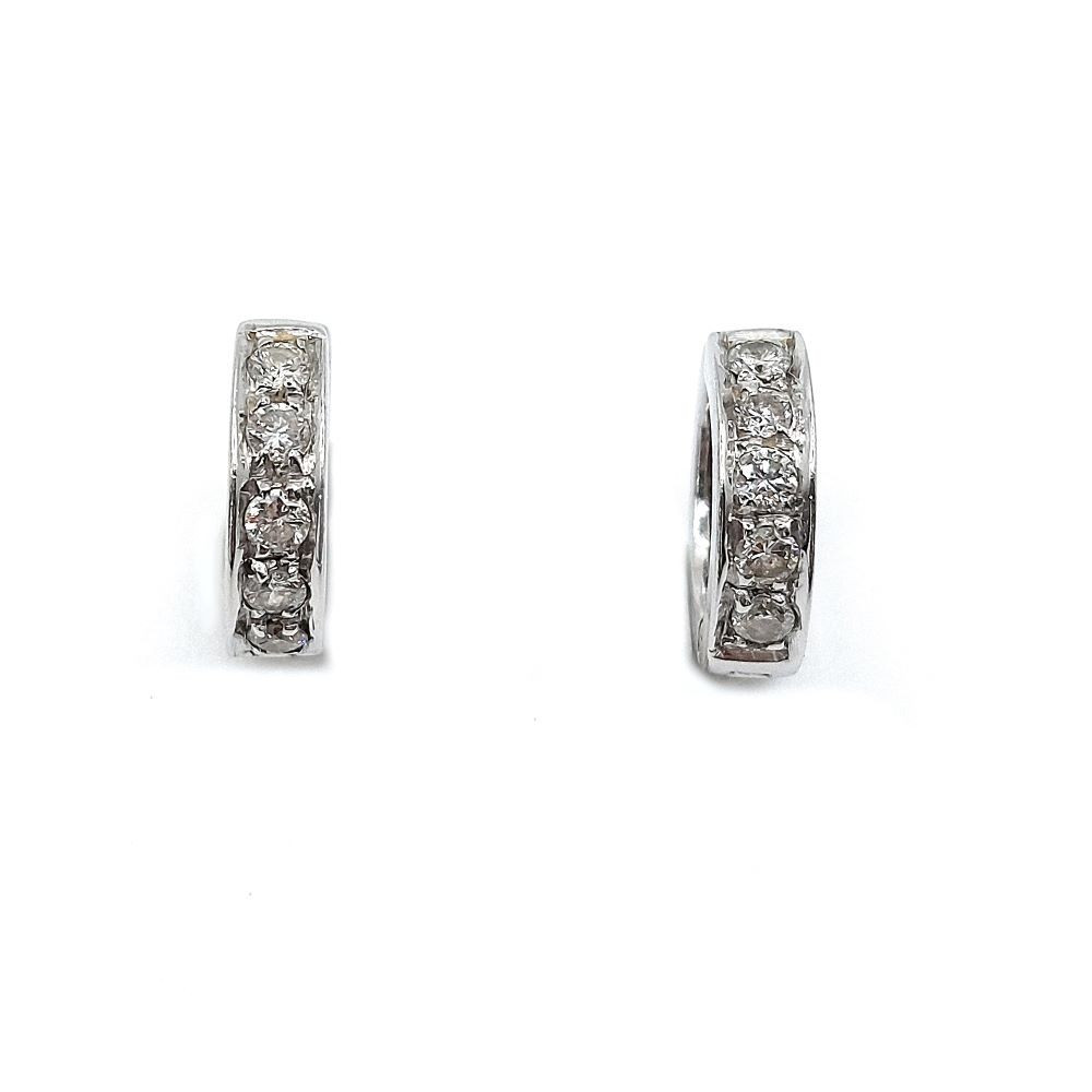 "lunaria" Diamond Hoop Earrings