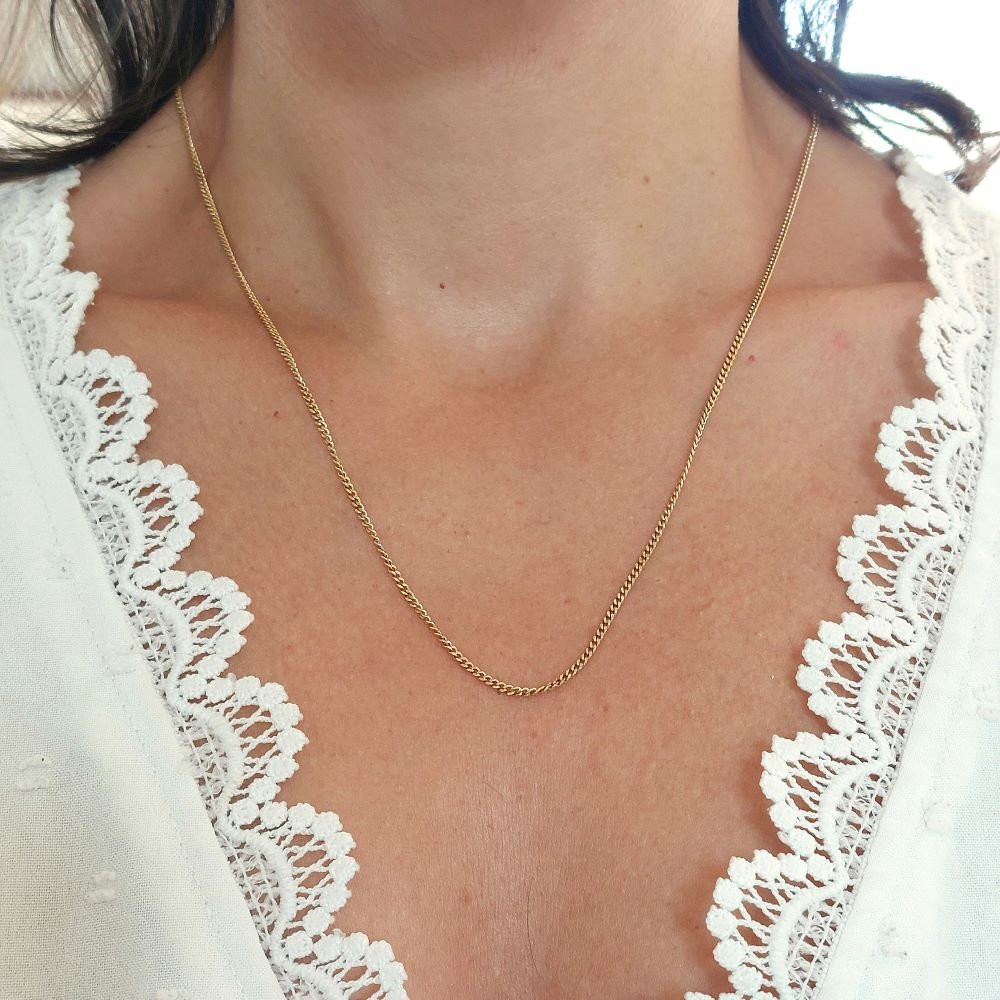 18k Yellow Gold Curb Chain-photo-2