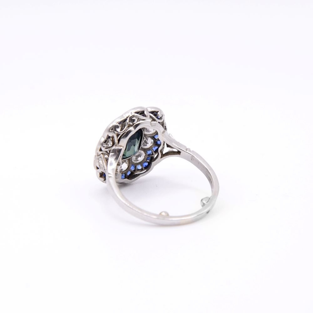 Bague saphir 1920 “Cérulea”, saphirs et diamants-photo-1