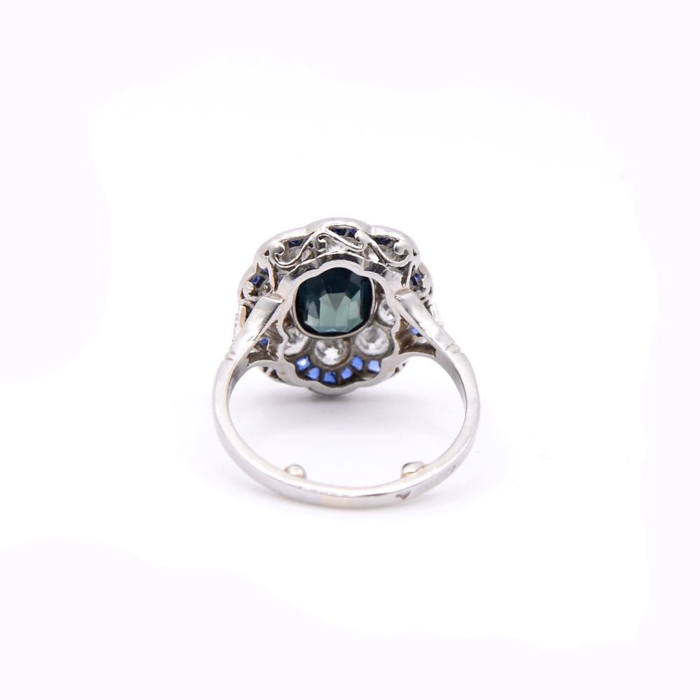 Bague saphir 1920 “Cérulea”, saphirs et diamants-photo-2