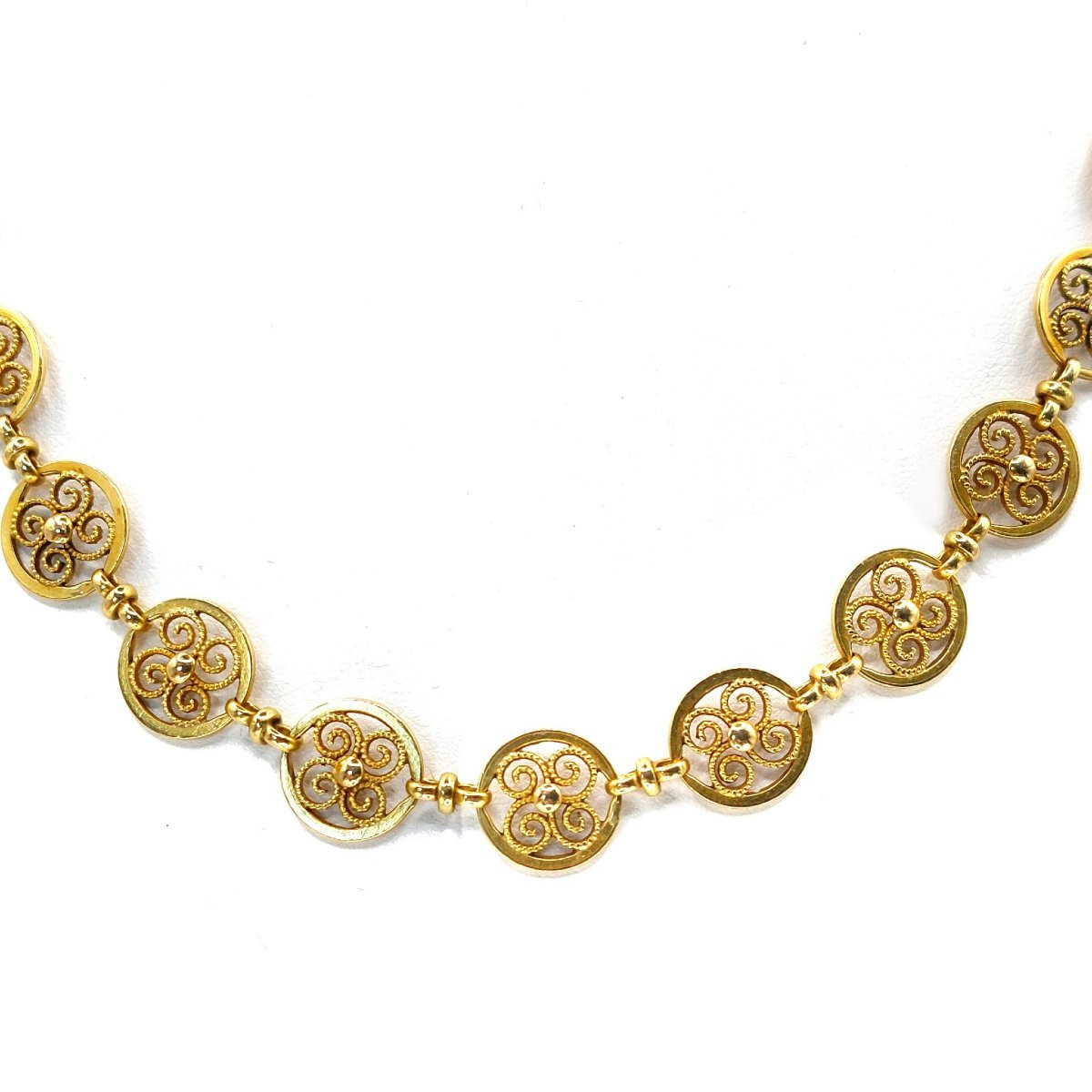 Ancien collier « à la Grecque » - or 18k-photo-4