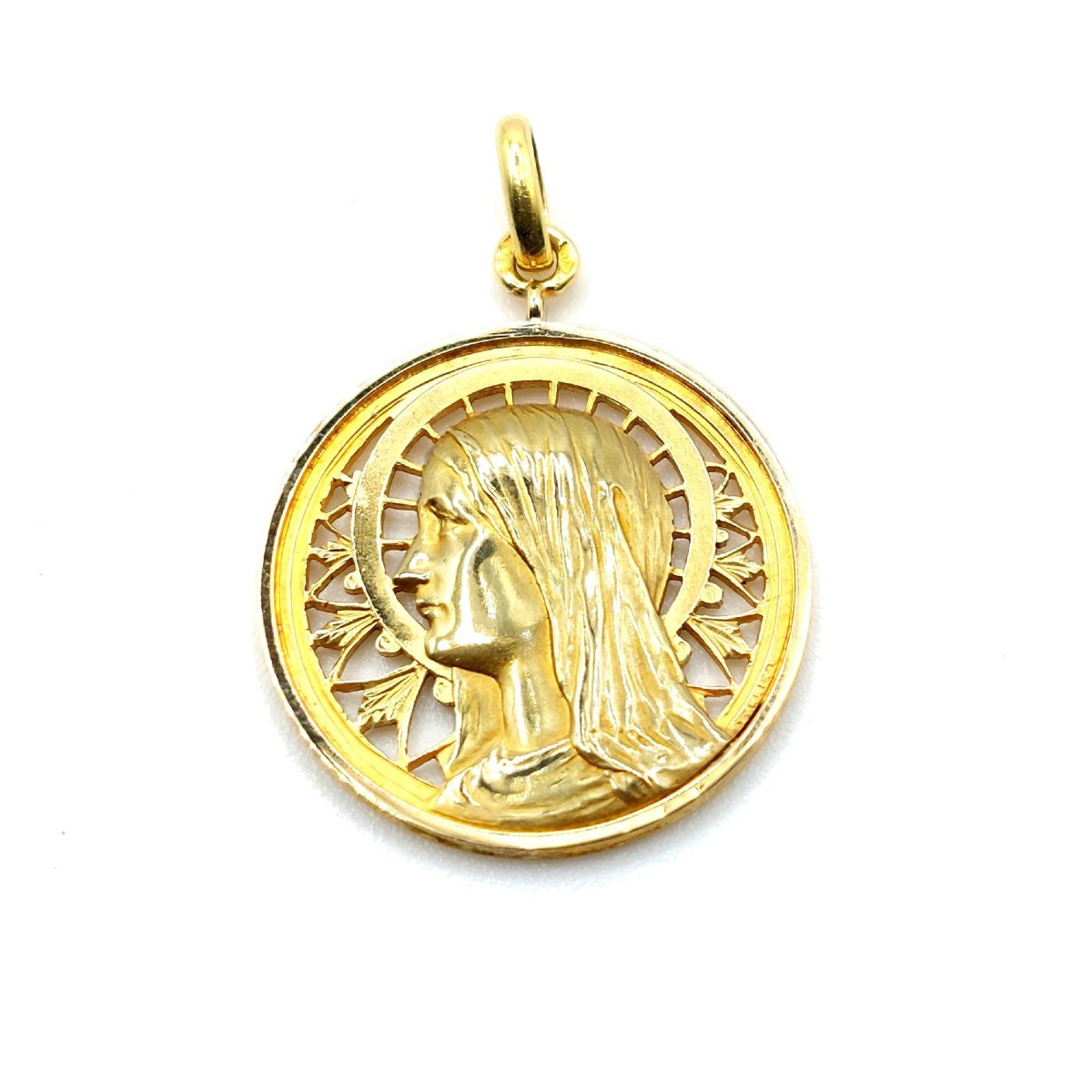 Virgin Mary Medal From The 1940s - Sellier - 18k Gold