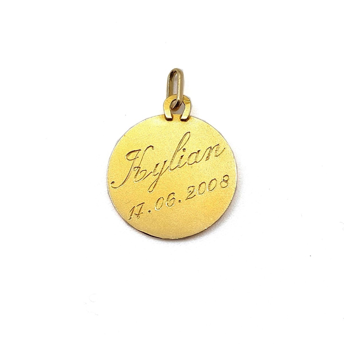 Médaille de baptême Christ - or 18k-photo-4