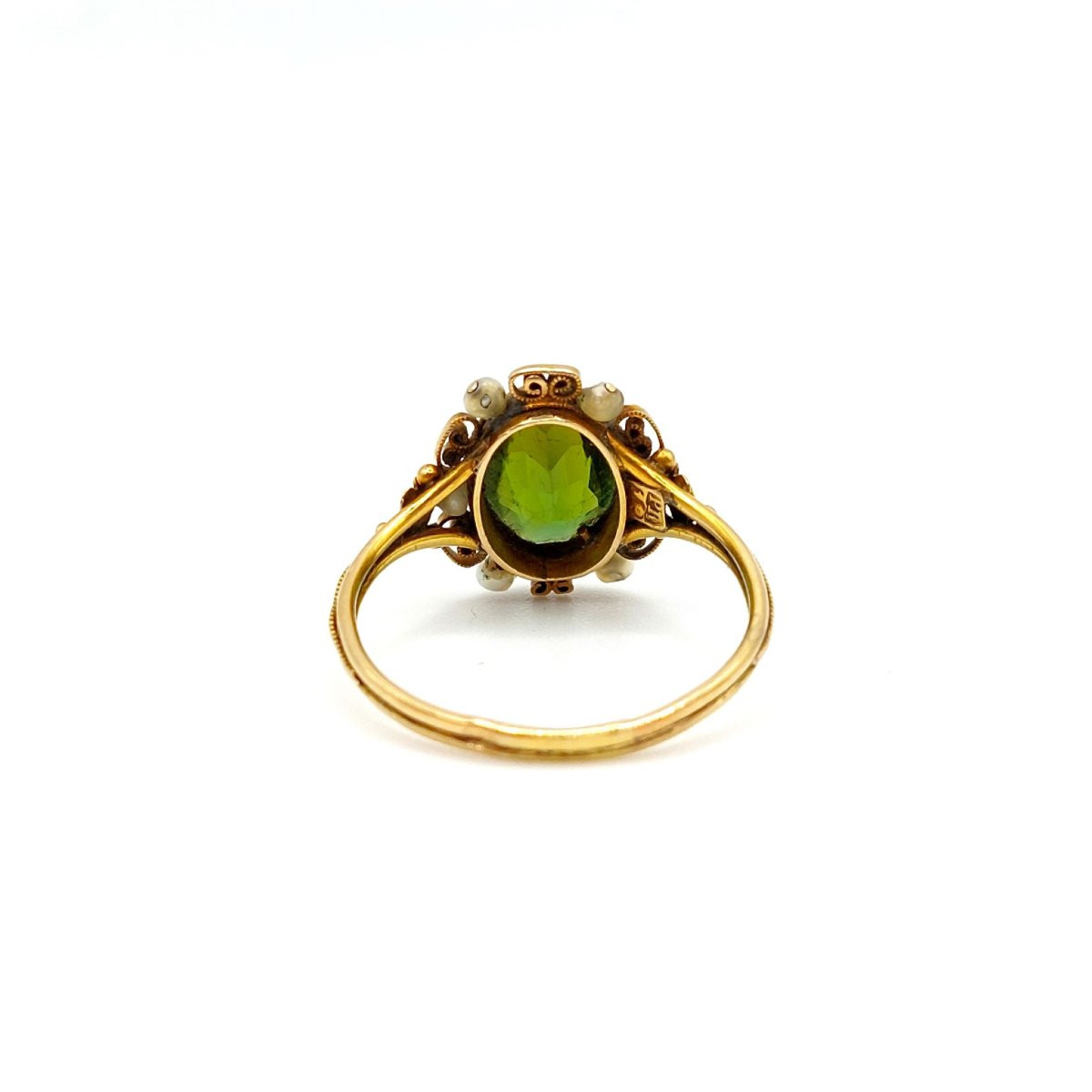 Restauration Period Ring (circa 1820-1830) – Peridot And 18k Gold-photo-2
