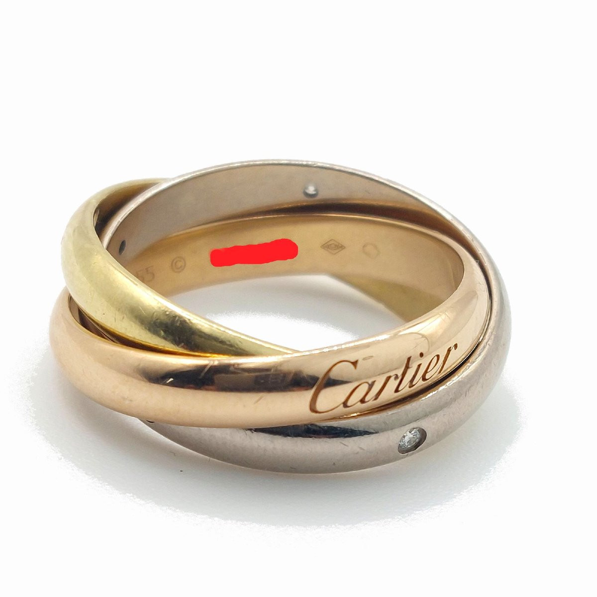 Cartier, Trinity Ring, Classic Model, 5 Diamonds-photo-5