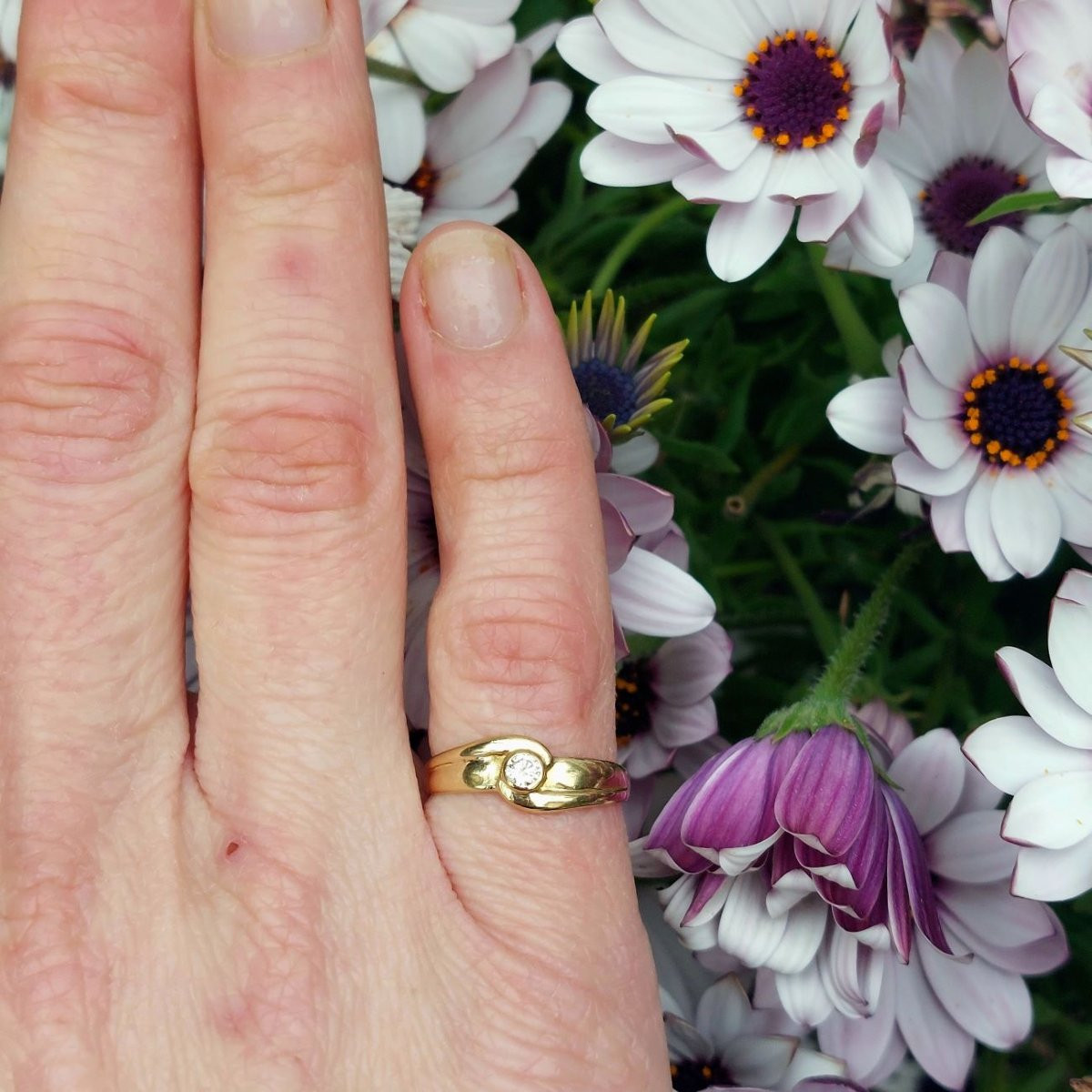 Bague tourbillon diamant - or jaune 18k-photo-2