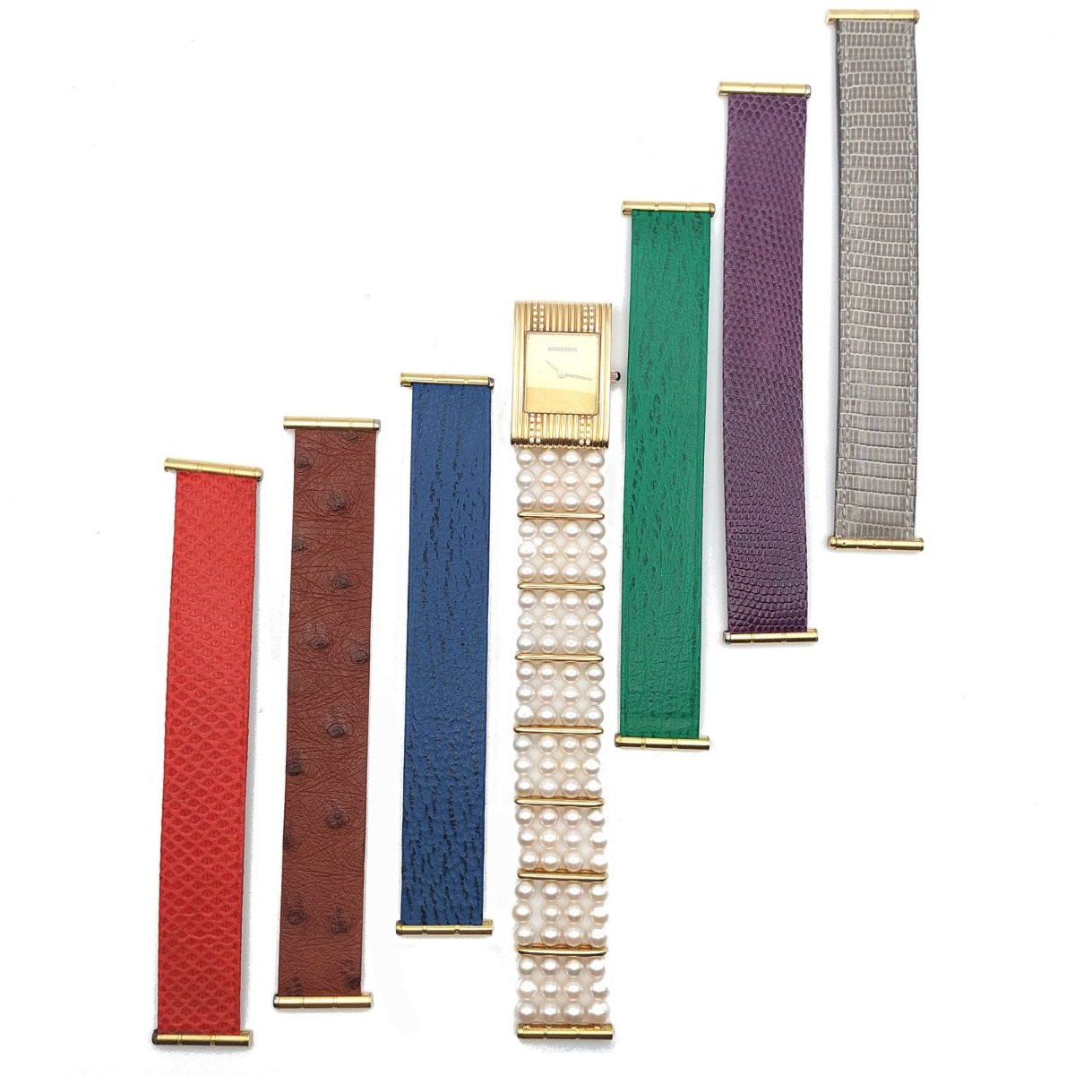 Montre Boucheron « Reflet » or 18k et diamants — full set avec sept bracelets interchangeables-photo-3