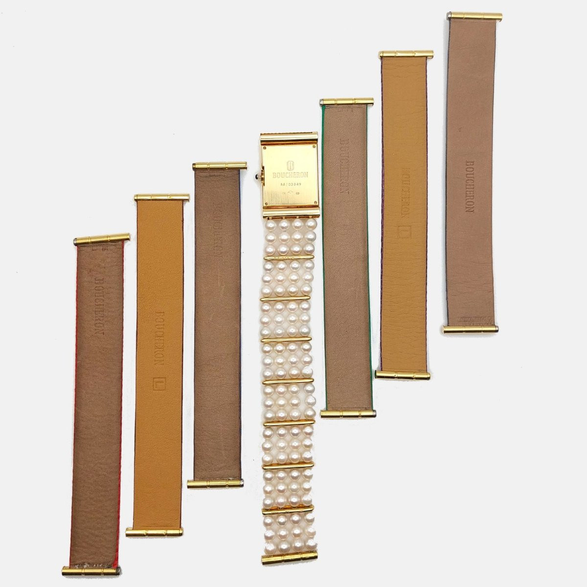 Montre Boucheron « Reflet » or 18k et diamants — full set avec sept bracelets interchangeables-photo-4