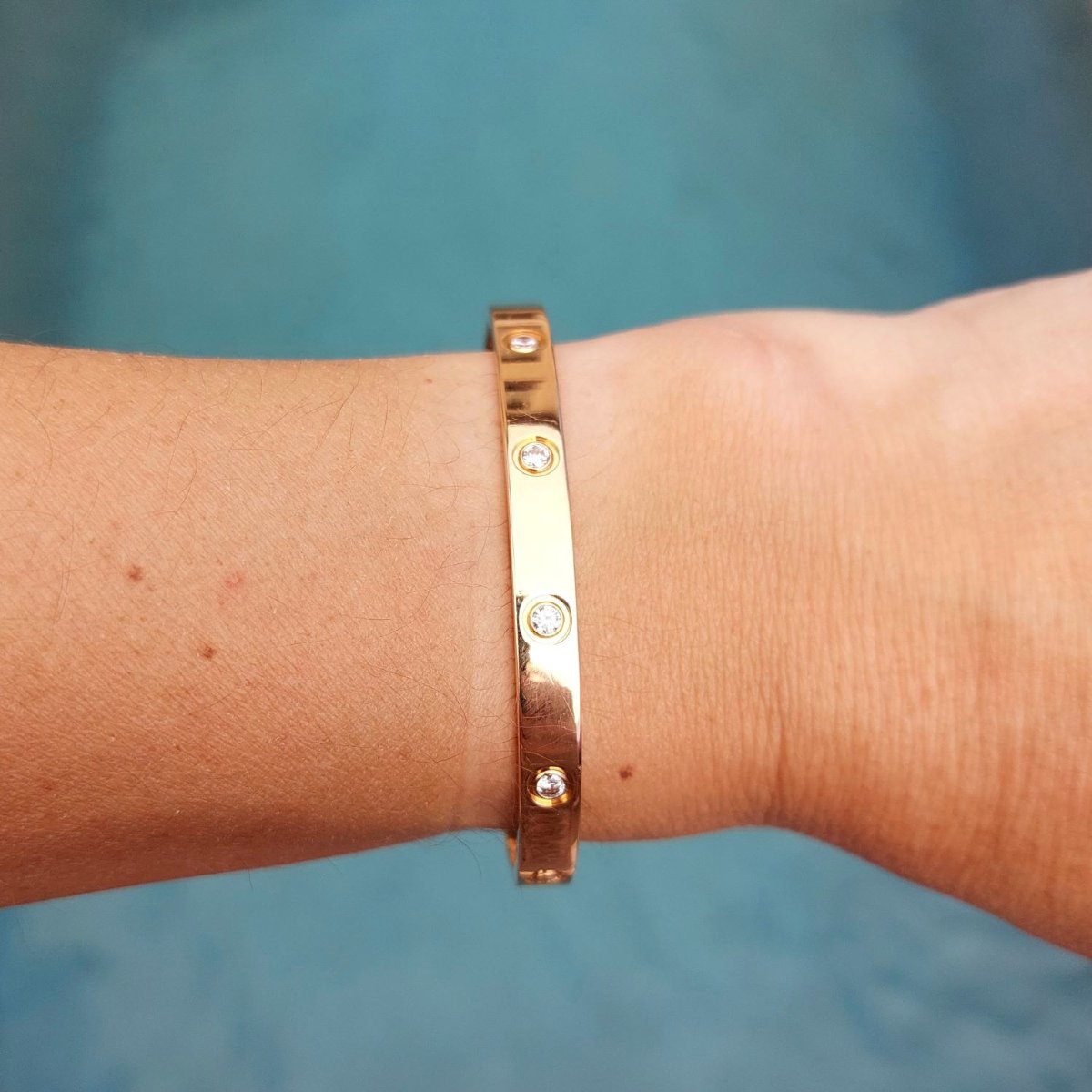 Bracelet Cartier Love diamants et or jaune 18k-photo-2