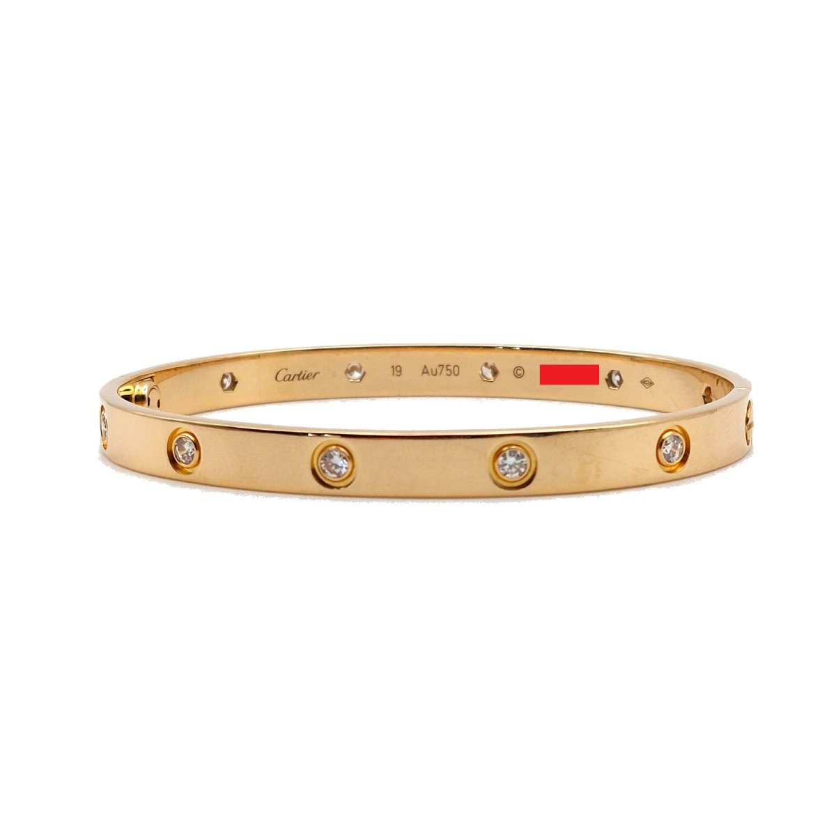 Bracelet Cartier Love diamants et or jaune 18k-photo-1