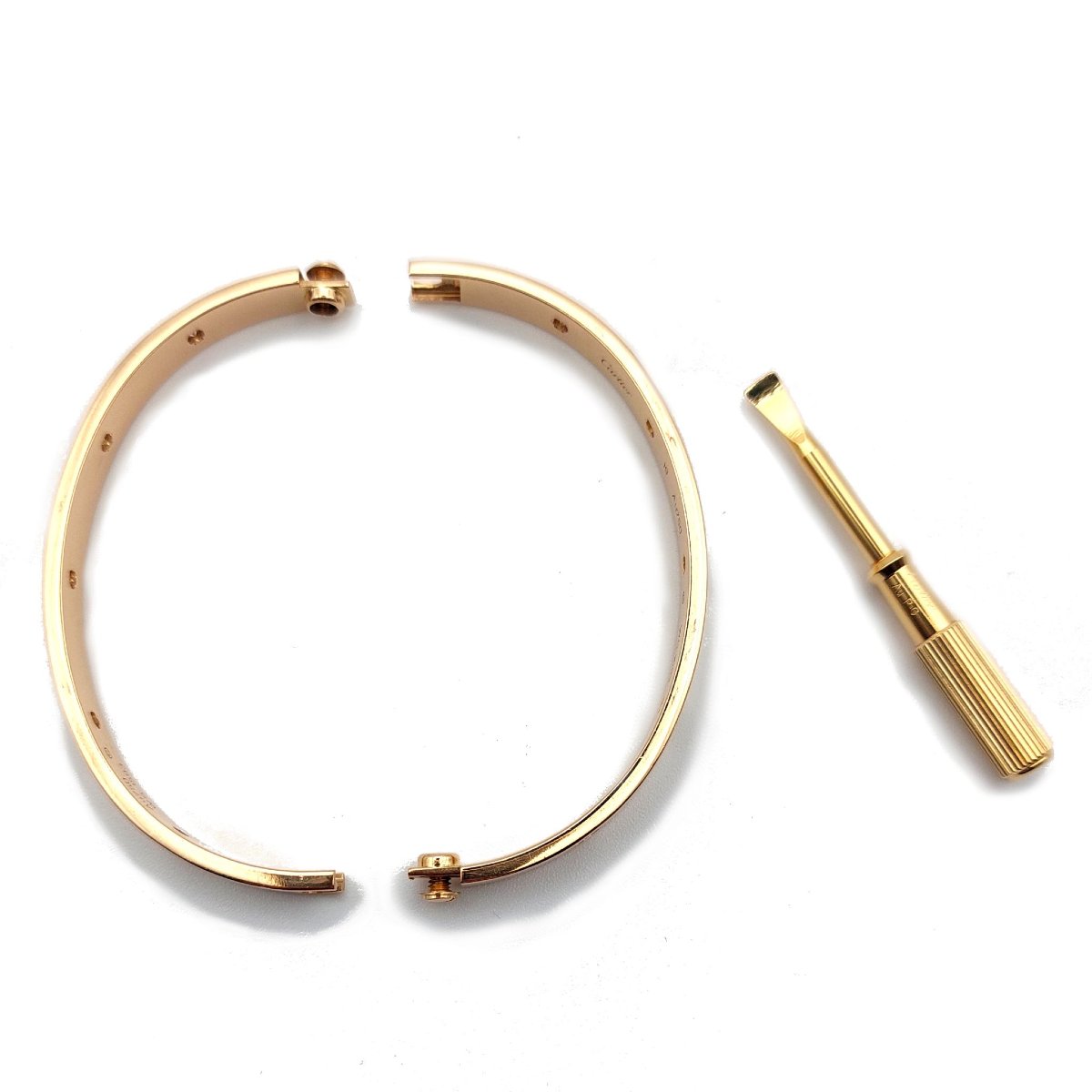 Bracelet Cartier Love diamants et or jaune 18k-photo-3