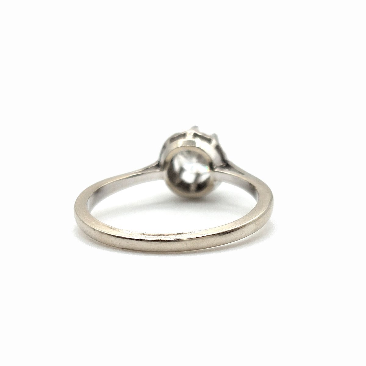 Bague diamant des années 1950 - or gris 18k et serti illusion-photo-3