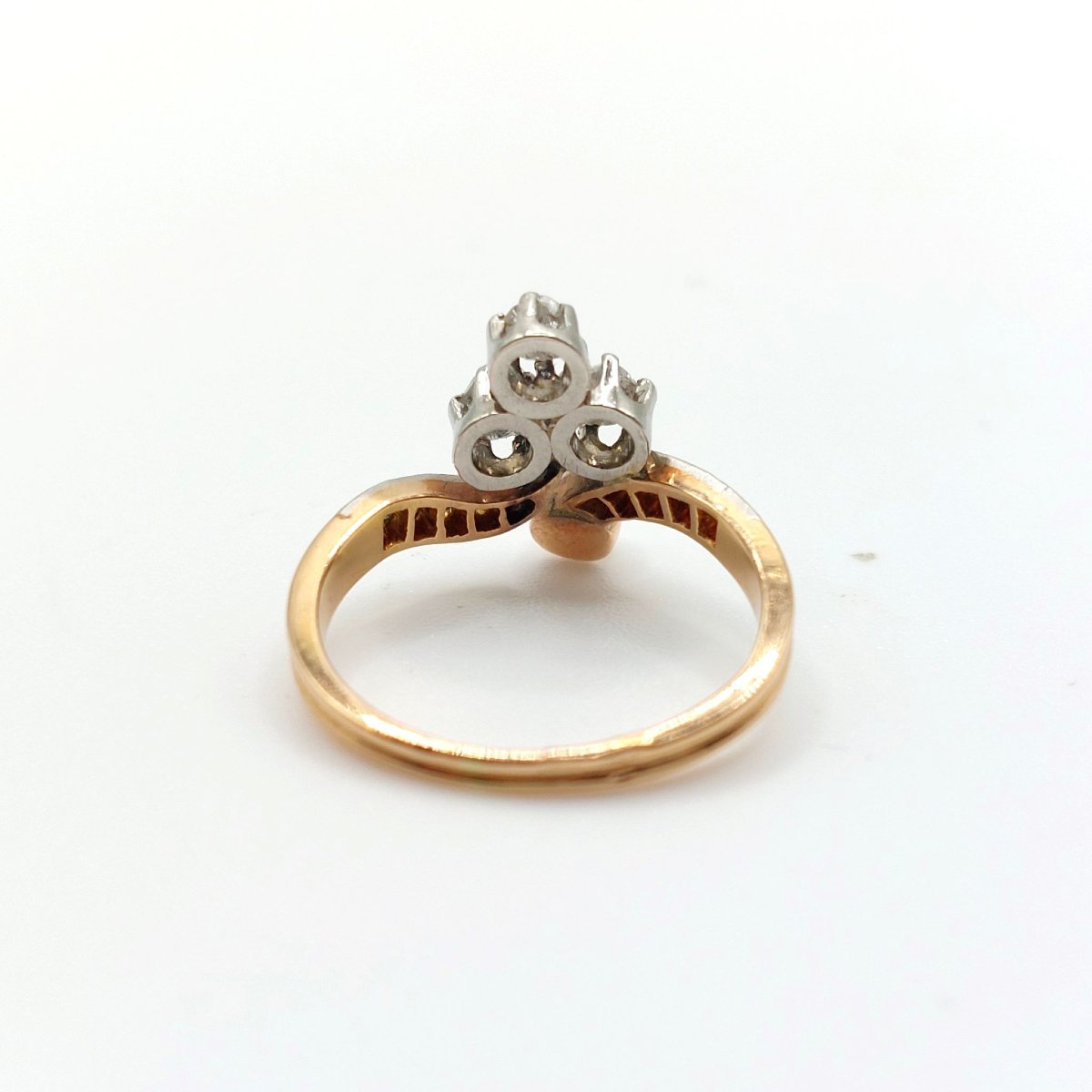 Bague duchesse Belle Époque diamants et perle fine-photo-2