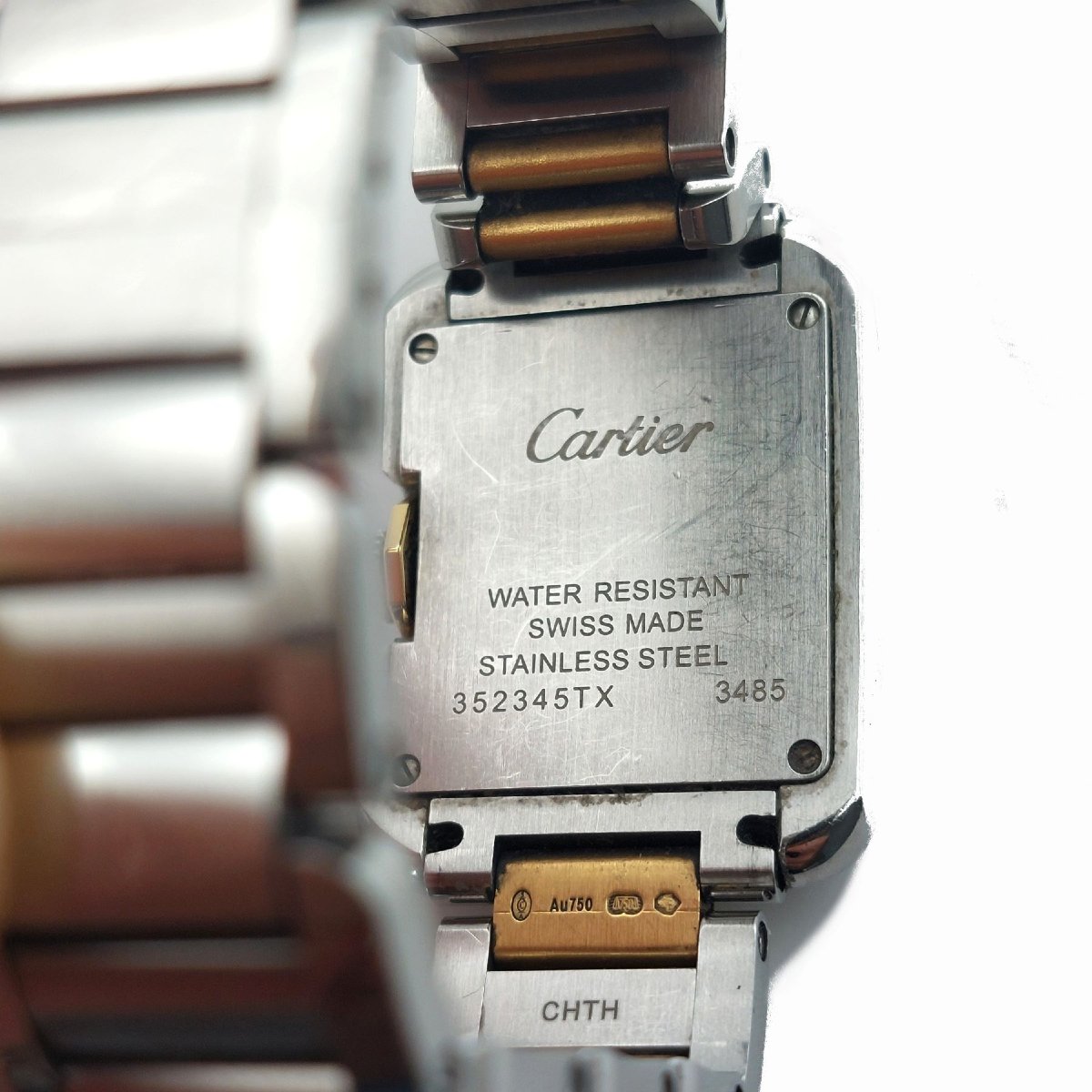 Montre Cartier Tank Anglaise petit modèle, acier et or jaune-photo-2