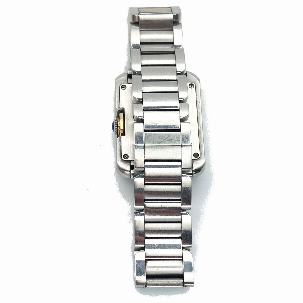 Montre Cartier Tank Anglaise petit modèle, acier et or jaune-photo-3