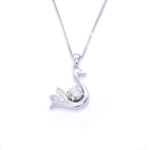 “leda” Swan Pendant, Diamond, 18k Gold