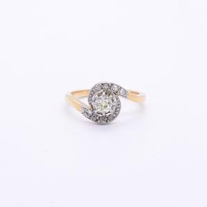 “impetuous” Tourbillon Ring Diamond And 18k Gold And Platinum
