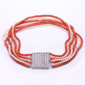 Choker Necklace “talisman”, 18k White Gold