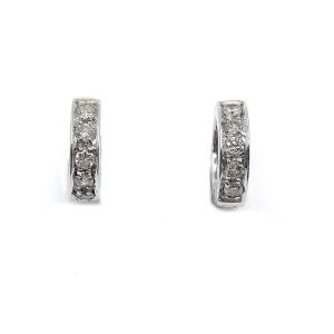 "lunaria" Diamond Hoop Earrings