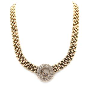 Chopard Happy Diamonds Necklace In 18k Yellow Gold And Diamonds