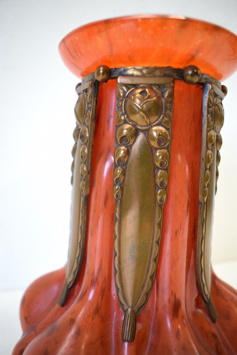 Vase Sign&eacute; Val Verrerie d&#039;Art Lorrain  Daum &amp; Croismare  Art Nouveau  Ref409-photo-3