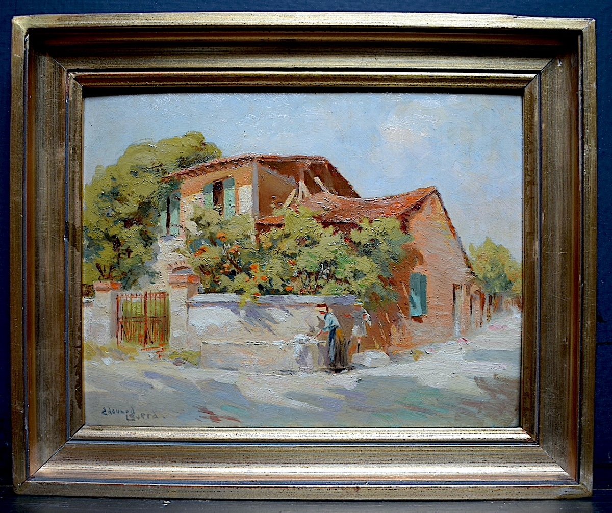 EDOUARD LEVERD Paysage Campagne Lavandière  Provence XX RT650 -photo-4
