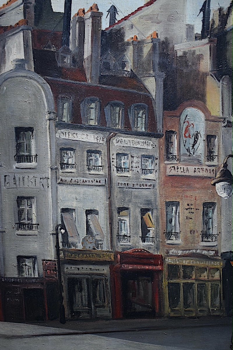 Cardinali Signed Paris Rue De La Coquillère Rue  Du Jour Les Halles Urban Landscape Signed XX Rt663-photo-3