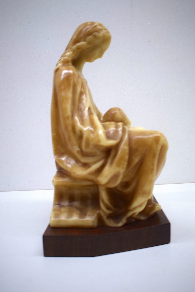 Virgin And Sleeping Child In Wax Early 20th Century Ref447-photo-4